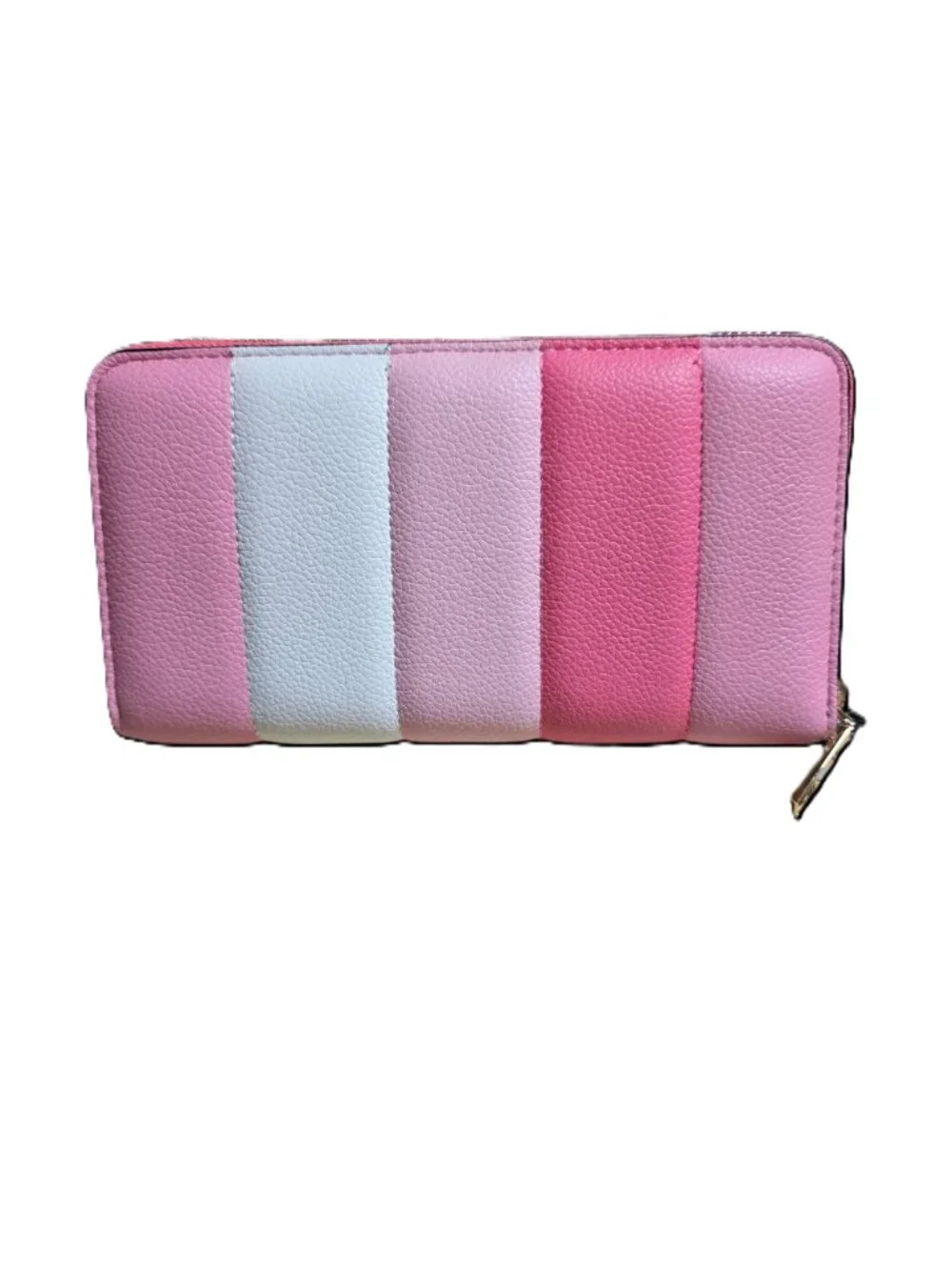 Victoria Secret Pink & White Striped Zip Around Wallet - Picture 2 of 11